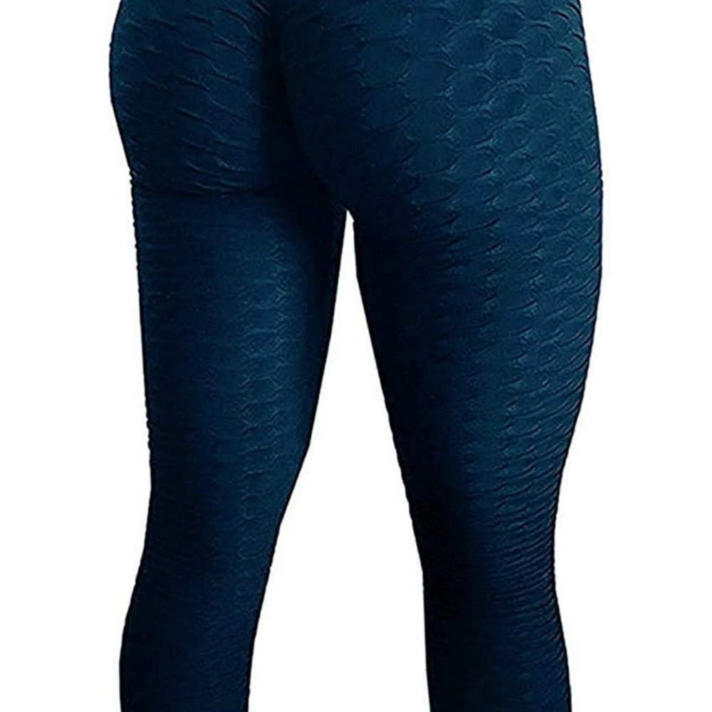 Navy Textured Leggings